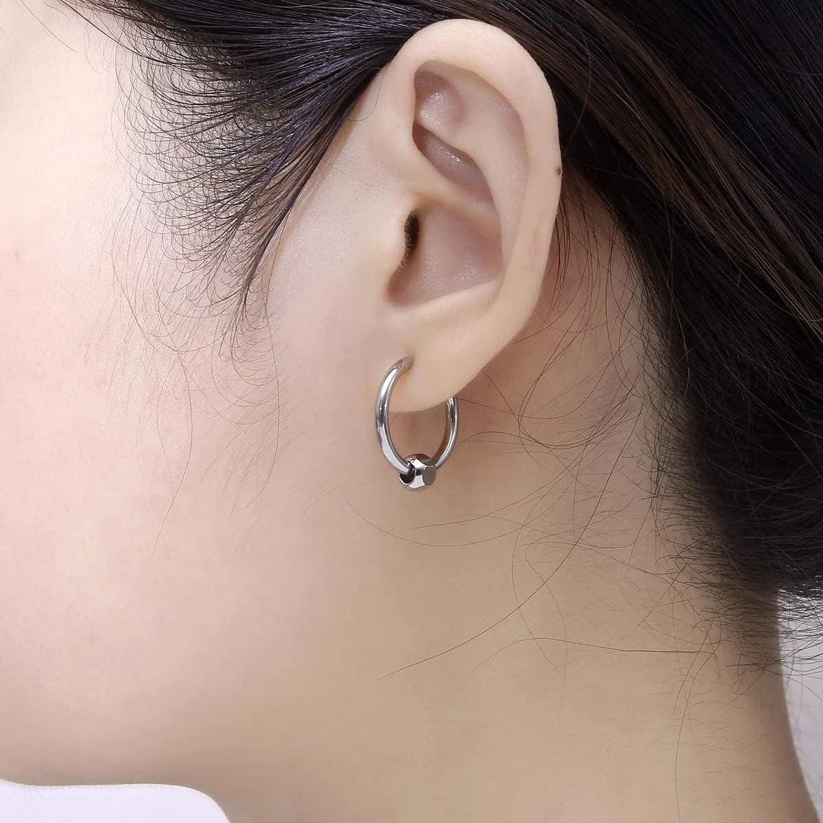 Surgical Stainless Steel Small Hoop Earrings 10mm/12mm/14mm Huggie Hoop Earrings for Women and Men
