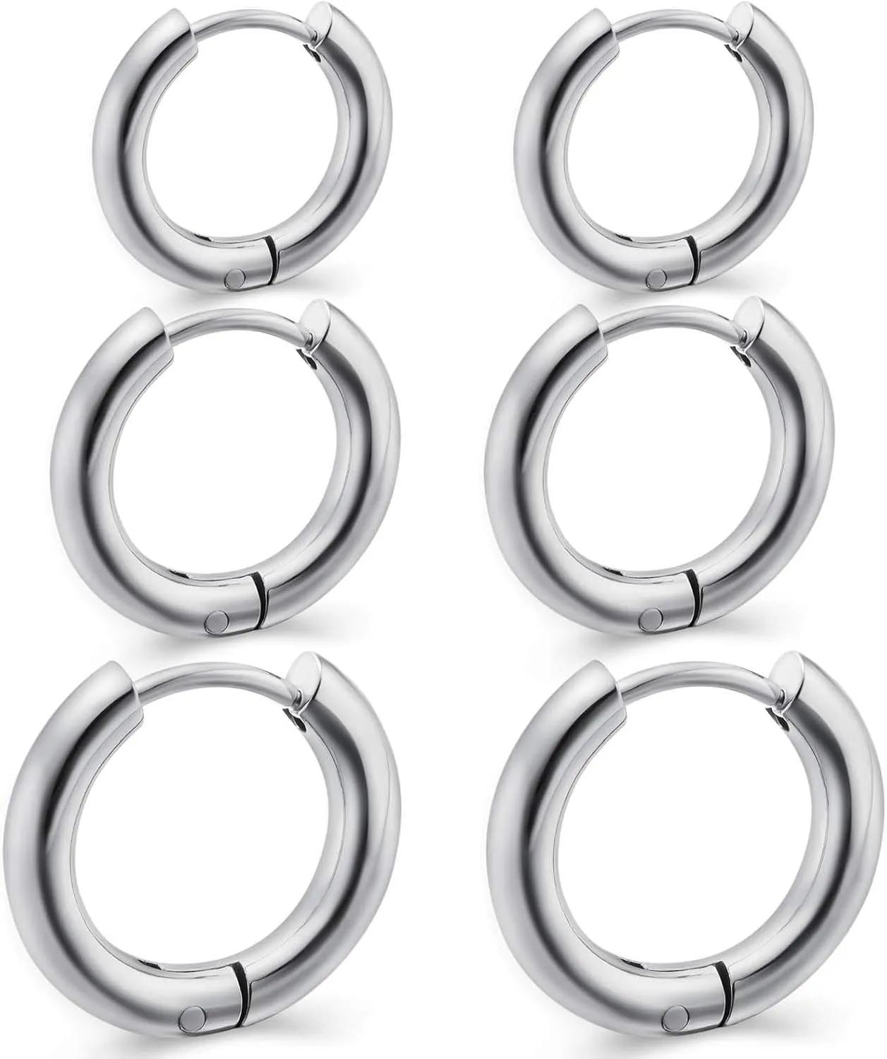 Surgical Stainless Steel Small Hoop Earrings 8mm/10mm/12mm Gold Black Hoop Cartilage Earrings Mens Womens