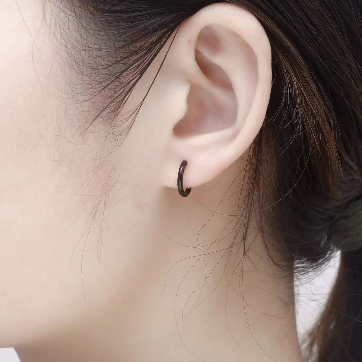 Surgical Stainless Steel Thin Hoop Earrings 6mm/8mm/10mm Small Huggie Hoop Earrings for Women and Men