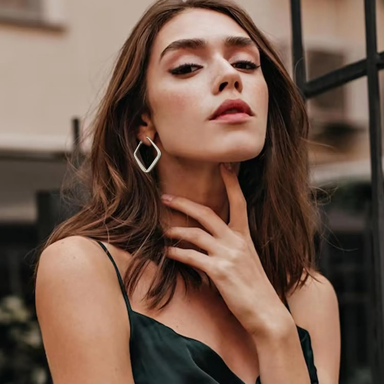 Thick Gold Hoop Earrings for Women Large Gold Hoops Earrings Chunky Statement Hoops Jewelry Trendy