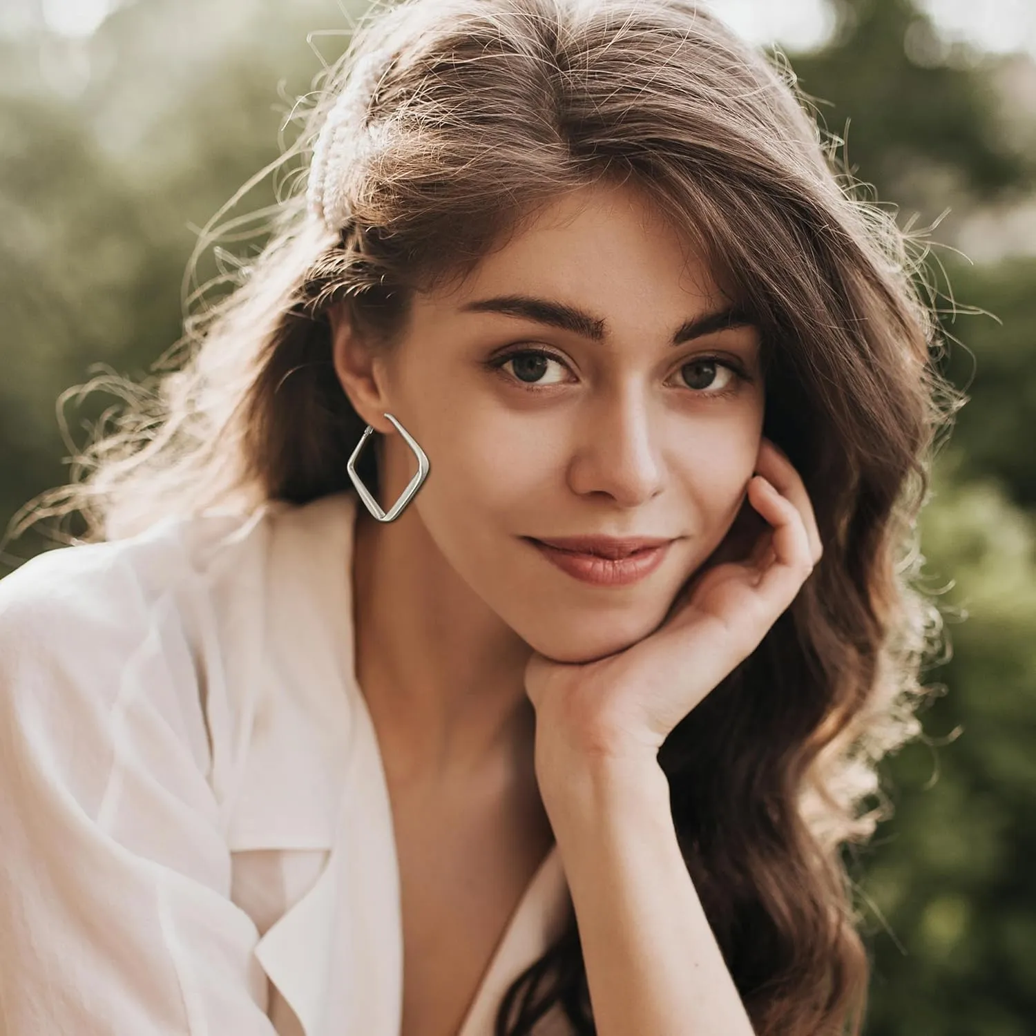 Thick Gold Hoop Earrings for Women Large Gold Hoops Earrings Chunky Statement Hoops Jewelry Trendy