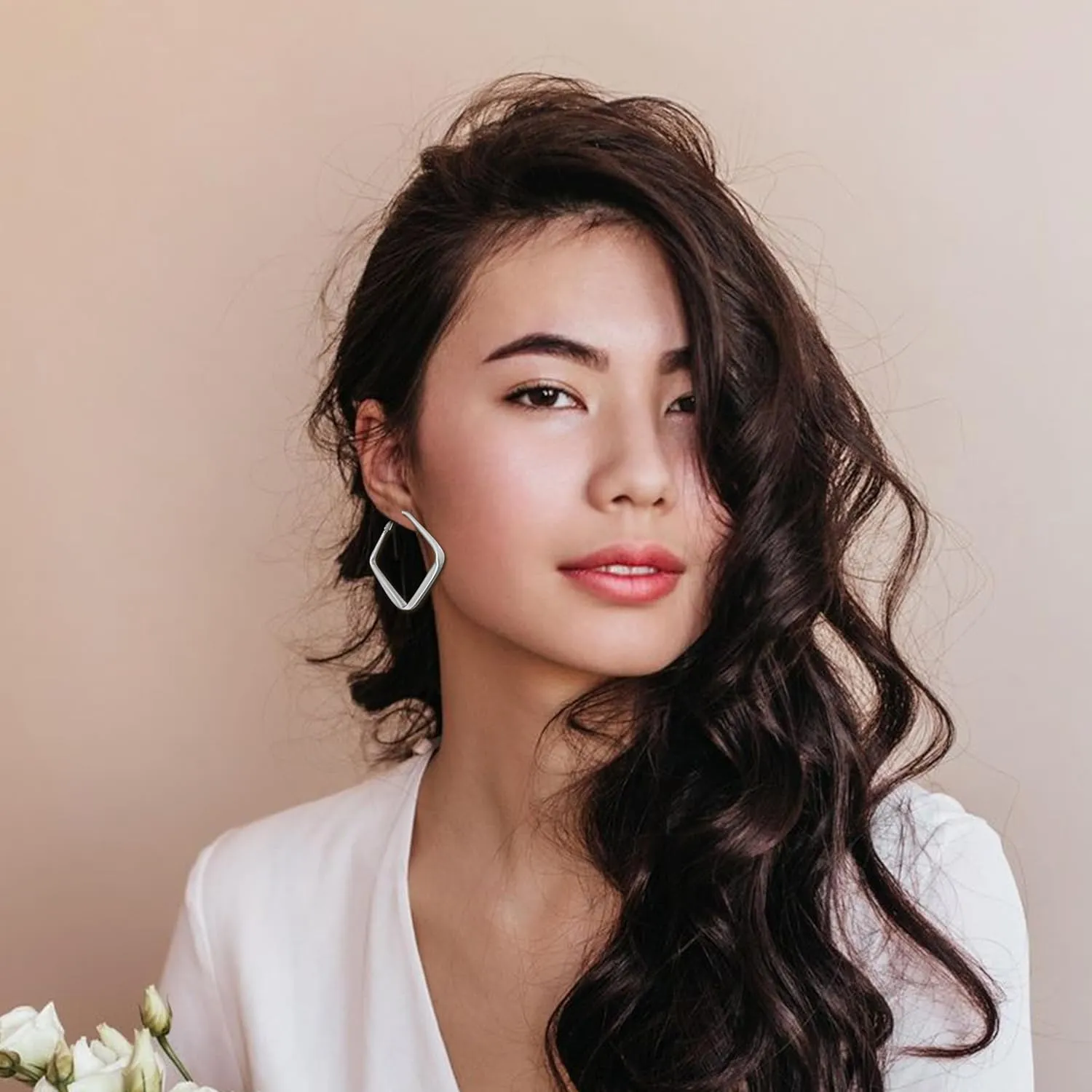 Thick Gold Hoop Earrings for Women Large Gold Hoops Earrings Chunky Statement Hoops Jewelry Trendy