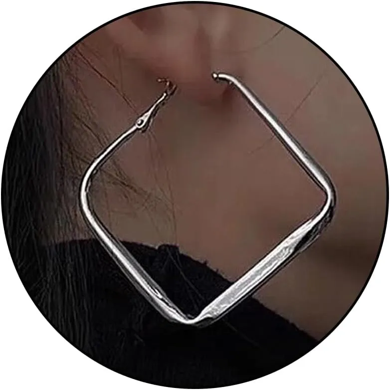 Thick Gold Hoop Earrings for Women Large Gold Hoops Earrings Chunky Statement Hoops Jewelry Trendy