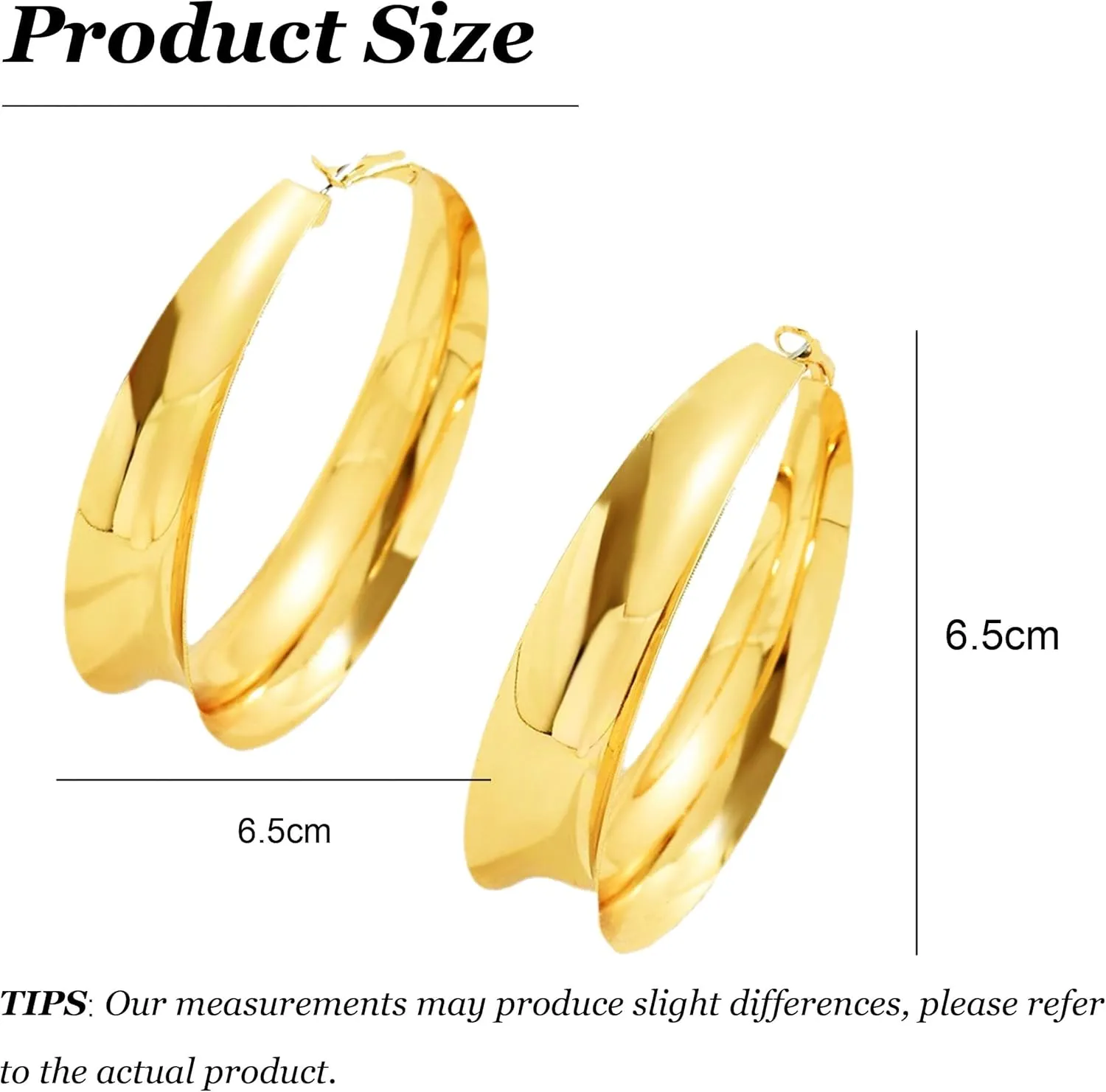 Thick Gold Hoop Earrings for Women Large Gold Hoops Earrings Chunky Statement Hoops Jewelry Trendy