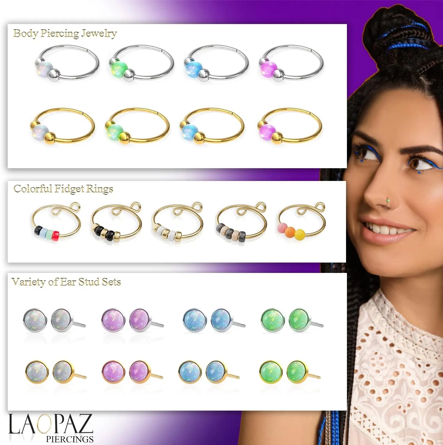 Tiny Nose Hoop Piercing - Small Nose Hoop for Women - Handmade Artifical Jewelry