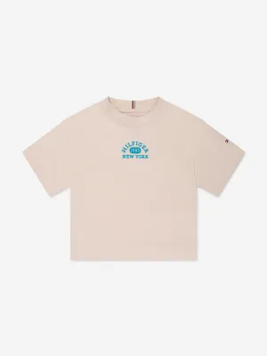 Tommy Hilfiger Girls Varsity T-Shirt in Beige