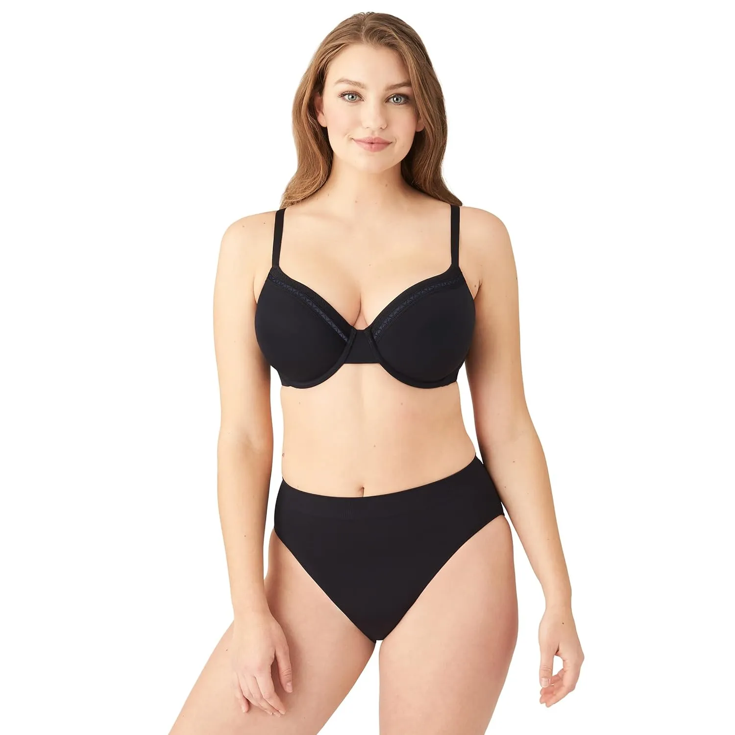 Wacoal Women's Perfect Primer Convertible Underwire T Shirt Bra, Black, 38DDD