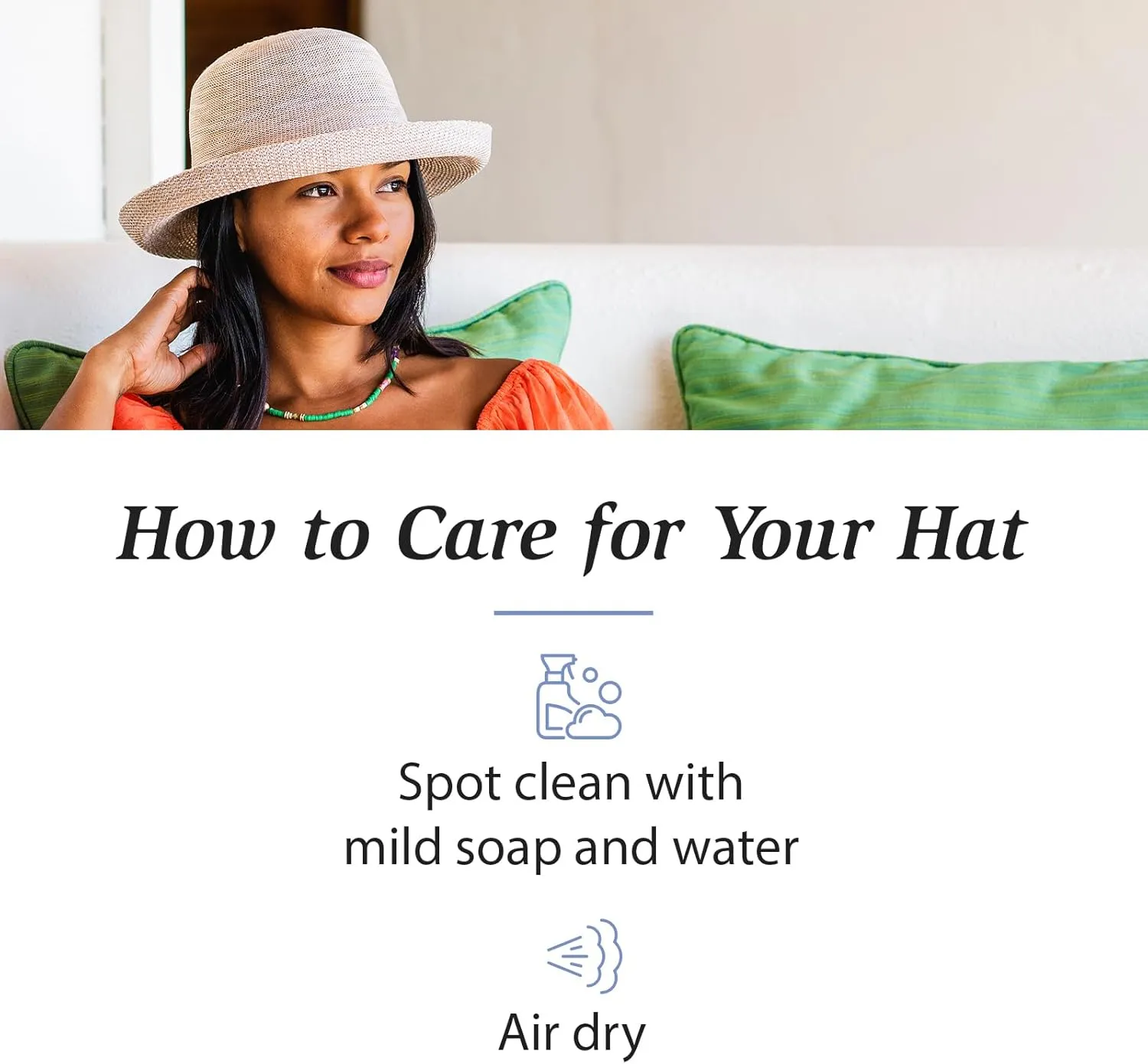 Wallaroo Hat Company Womens Petite Victoria Sun Hat  Wide Brim, Packable, Adjustable, Breathable, Small Summer Beach Hat