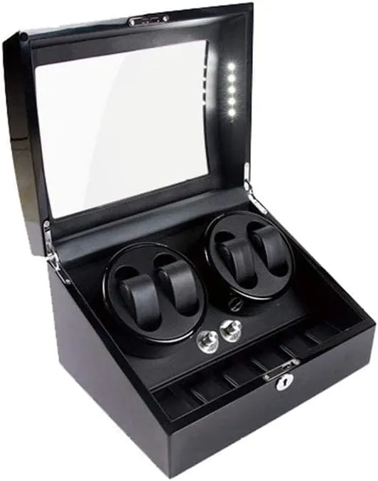 Watch Shaker Automatic Watch Winder Shake Table Device Led Motor Box Shaker Mechanical Watches Winder High-End Watches Collection Box Turntable Paint