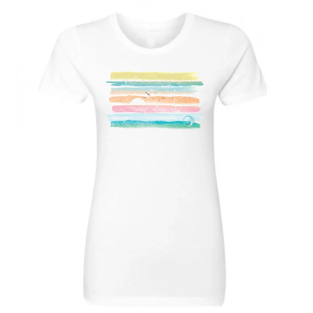 Water Colors Premium Ladies Christian Fitted T-Shirt