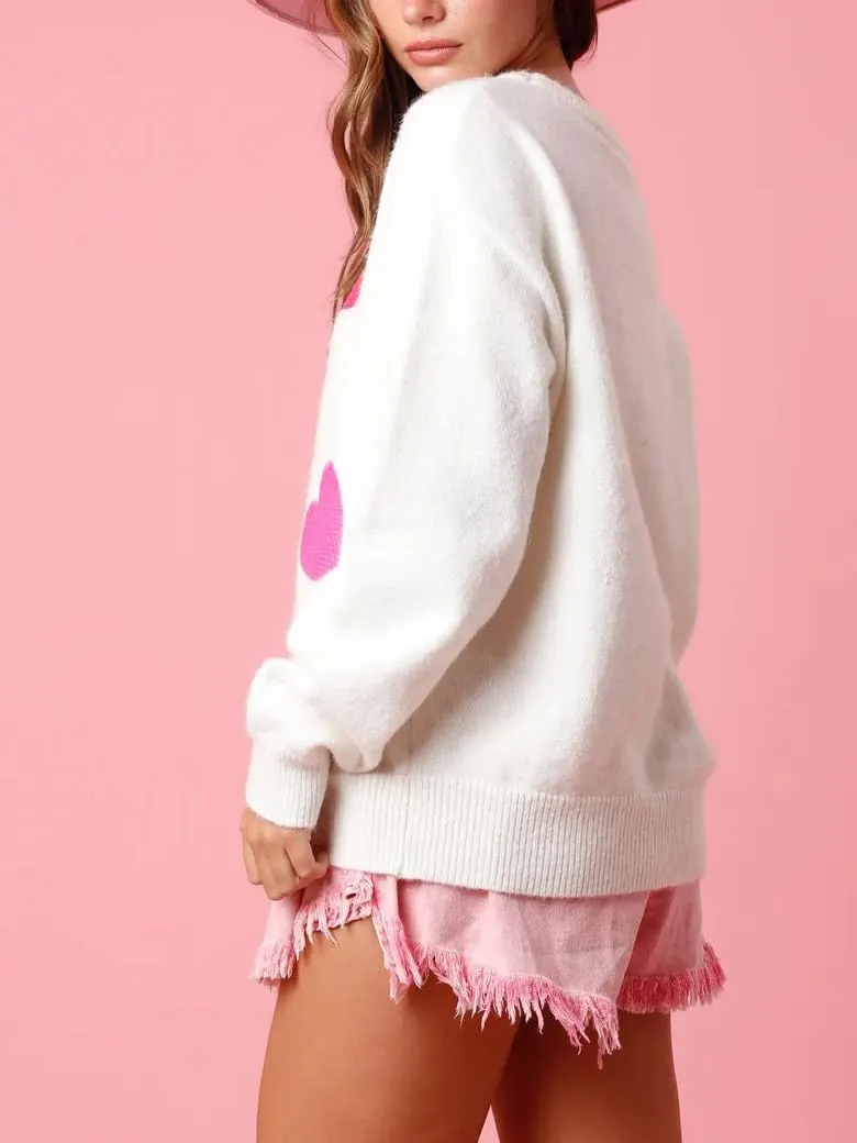 Women Cute Glitter Holiday Letter Sweaters Sparkle Sequin Long Sleeve Tops Casual Round Neck Pullover Sweatshirts