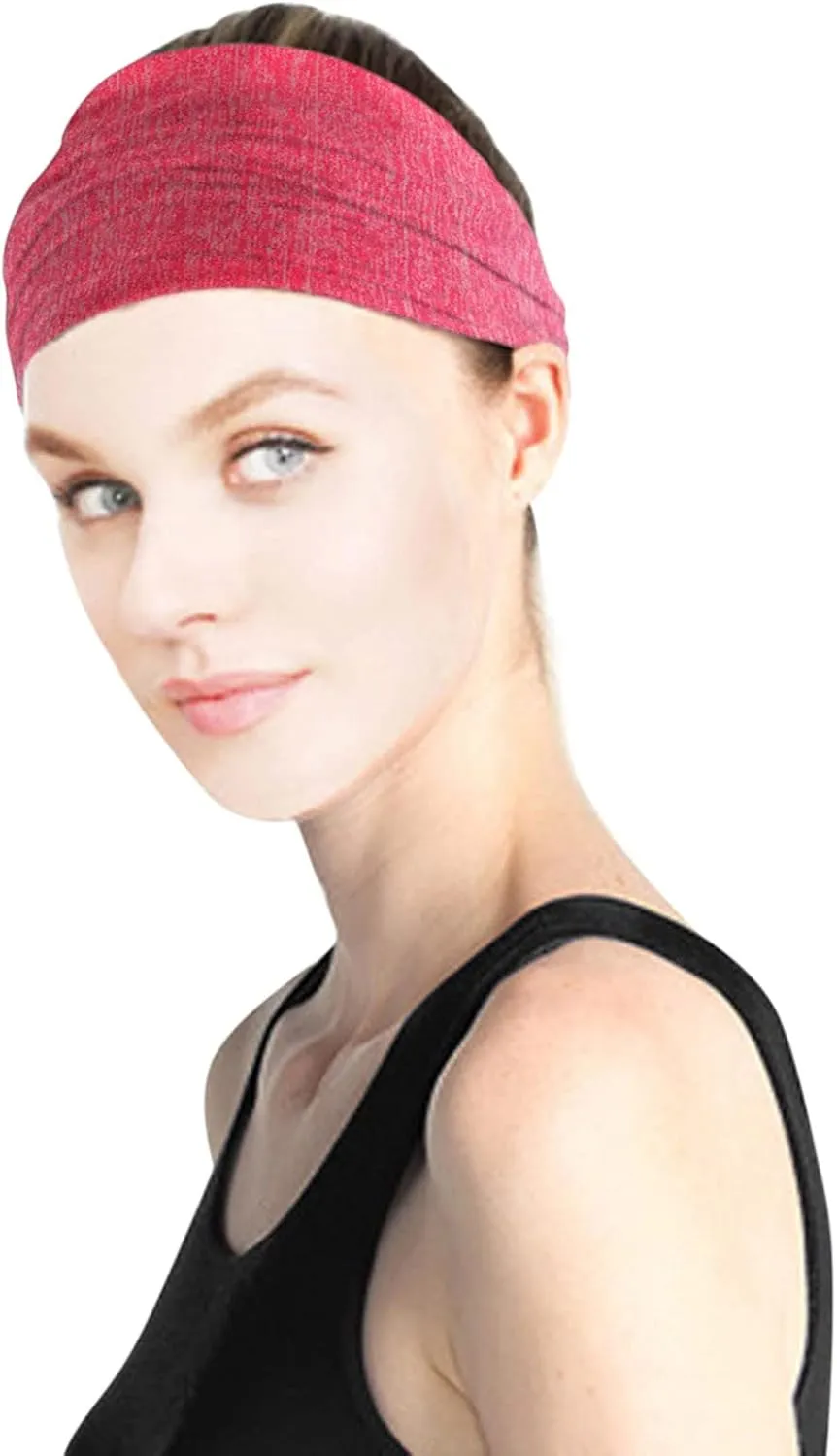 Women Knotted Turban Head Wrap Headband Wide Elastic Headband Sport Yoga Headwear Hats Turban Hat Sport Headbands