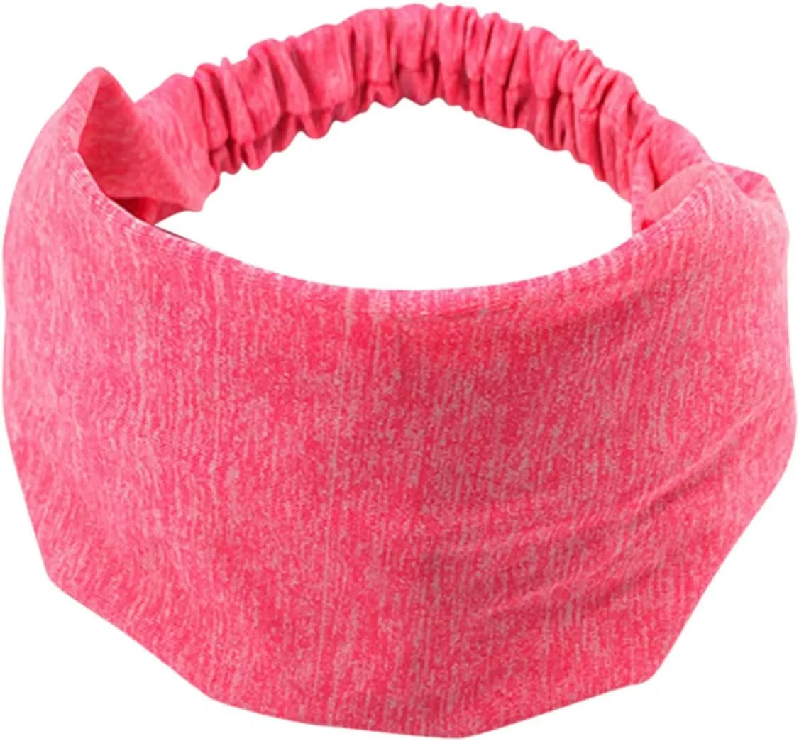 Women Knotted Turban Head Wrap Headband Wide Elastic Headband Sport Yoga Headwear Hats Turban Hat Sport Headbands