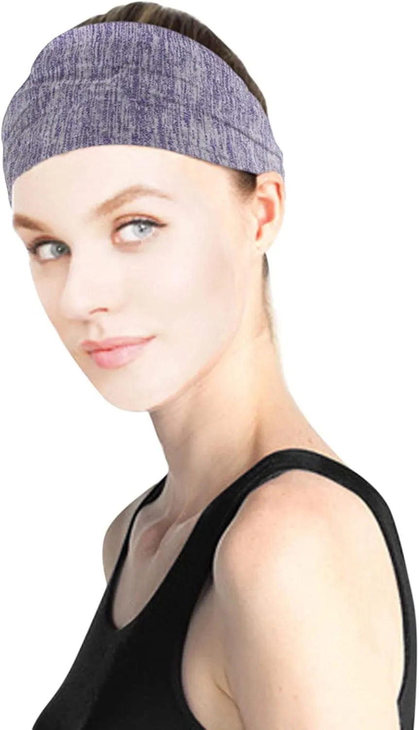Women Knotted Turban Head Wrap Headband Wide Elastic Headband Sport Yoga Headwear Hats Turban Hat Sport Headbands