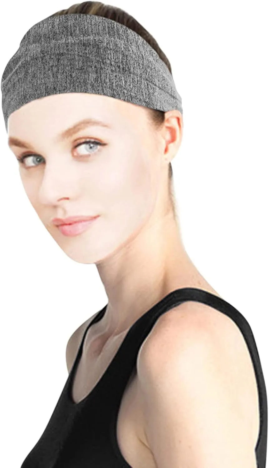 Women Knotted Turban Head Wrap Headband Wide Elastic Headband Sport Yoga Headwear Hats Turban Hat Sport Headbands
