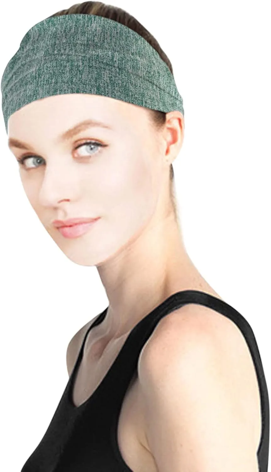 Women Knotted Turban Head Wrap Headband Wide Elastic Headband Sport Yoga Headwear Hats Turban Hat Sport Headbands