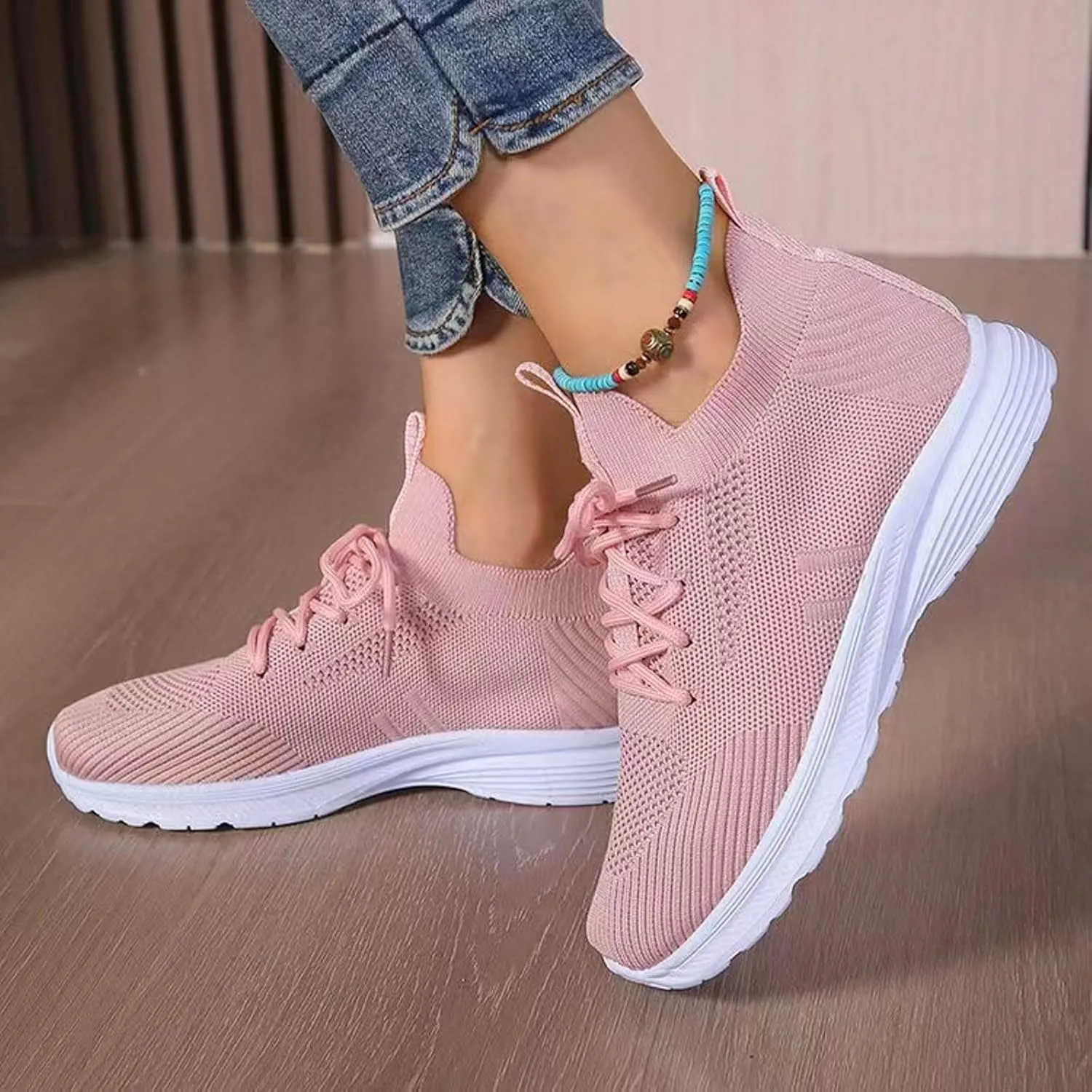 Women Walking Shoes with Arch Support Orthopedic Shoes for Women Comfortable Running Shoes Breathable Mesh Womens Slip On Sneakers Tennis Shoes Lightweight Casual Air Cushion Sneakers