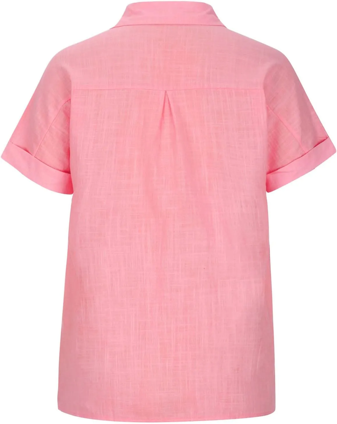 Womens Button Down Cotton Linen Shirts V Neck Roll Up Short Sleeve Blouses Loose Collared Shirt Summer Casual Tops