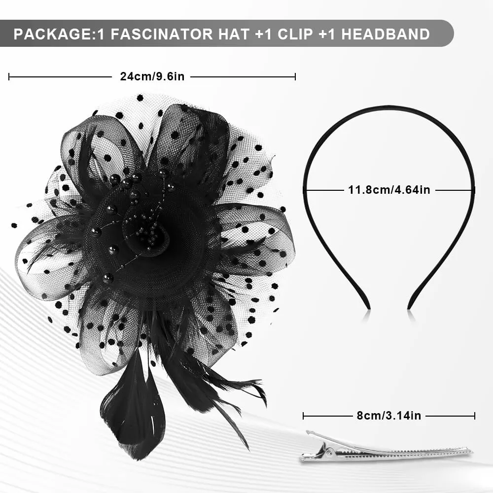 Women's Pink Fascinator Derby Hat - One Size (Medium to Large), Straw, Spring/Summer Formal Event Hat for Women