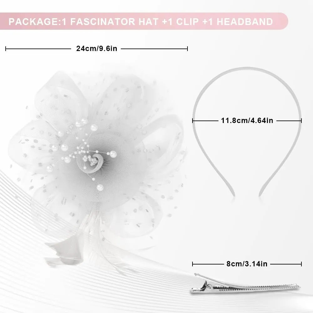 Women's Pink Fascinator Derby Hat - One Size (Medium to Large), Straw, Spring/Summer Formal Event Hat for Women