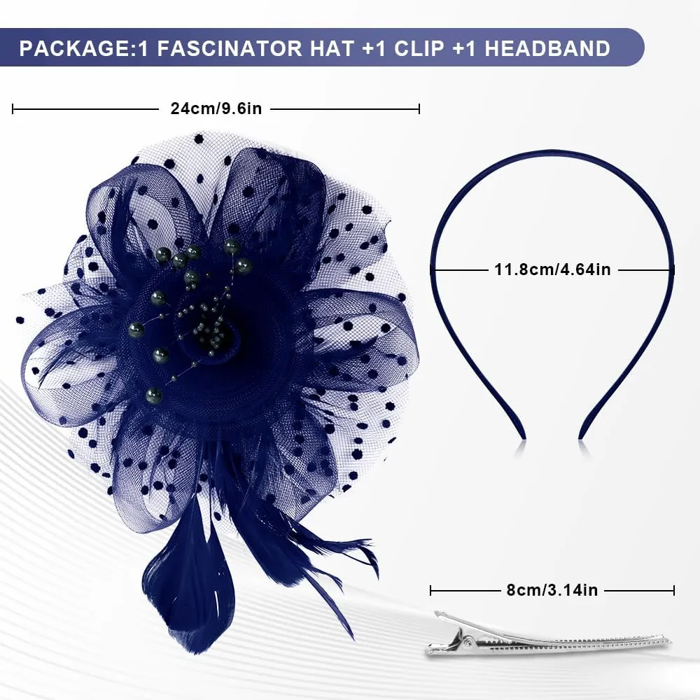 Women's Pink Fascinator Derby Hat - One Size (Medium to Large), Straw, Spring/Summer Formal Event Hat for Women