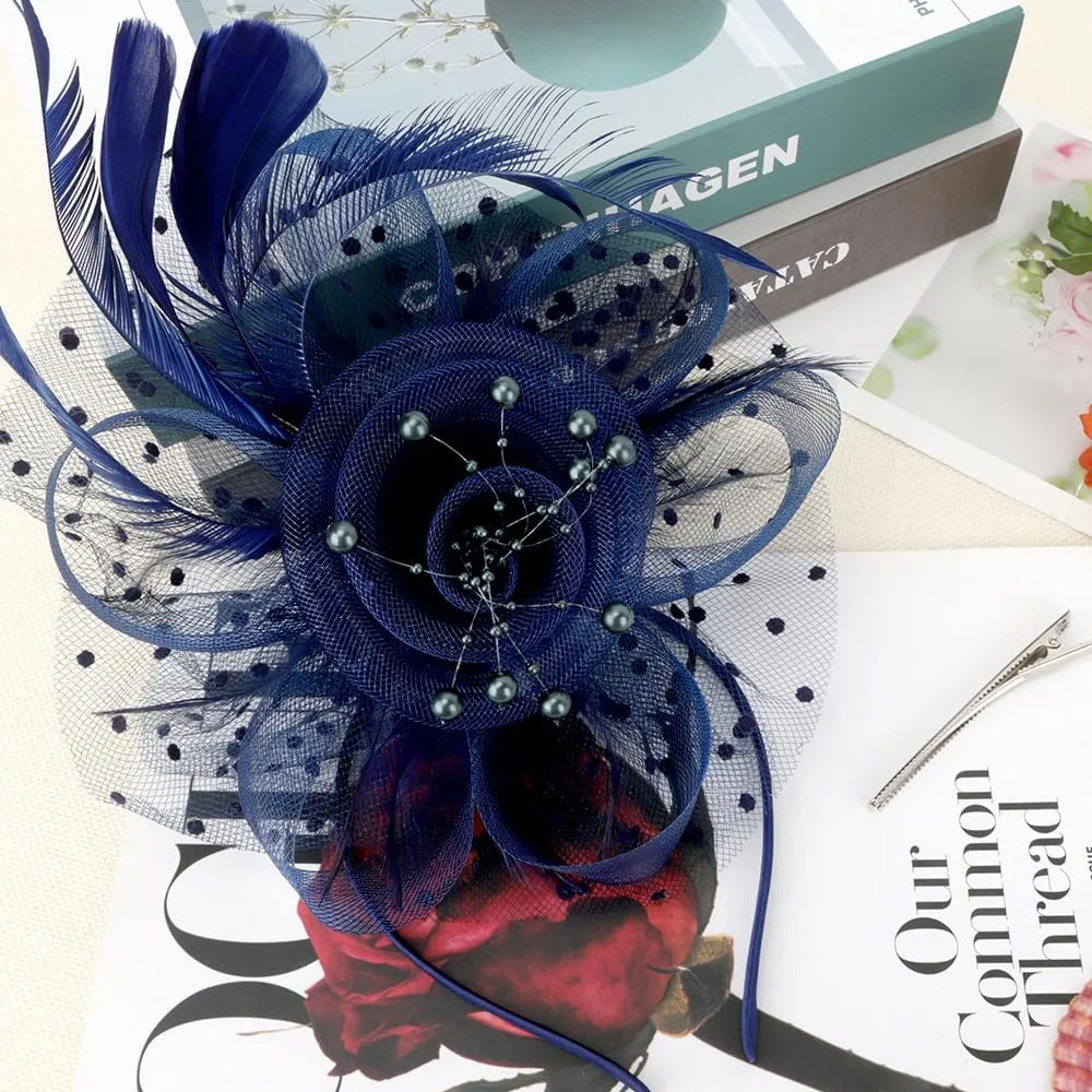 Women's Pink Fascinator Derby Hat - One Size (Medium to Large), Straw, Spring/Summer Formal Event Hat for Women
