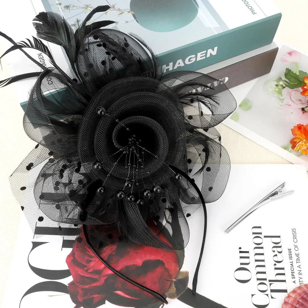 Women's Pink Fascinator Derby Hat - One Size (Medium to Large), Straw, Spring/Summer Formal Event Hat for Women