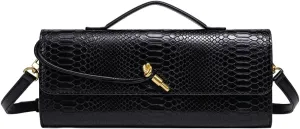 Womens Vegan Leather Clutch Bag Small Vintage Handbag Evening Party Purse Shoulder Crossbody Bag 2025