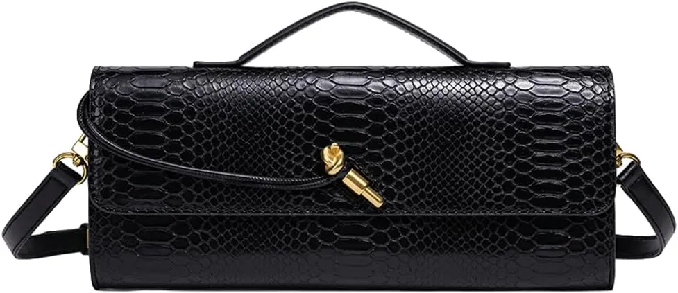 Womens Vegan Leather Clutch Bag Small Vintage Handbag Evening Party Purse Shoulder Crossbody Bag 2025