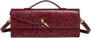 Womens Vegan Leather Clutch Bag Small Vintage Handbag Evening Party Purse Shoulder Crossbody Bag 2025