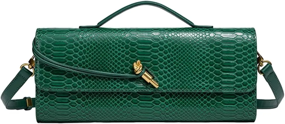 Womens Vegan Leather Clutch Bag Small Vintage Handbag Evening Party Purse Shoulder Crossbody Bag 2025