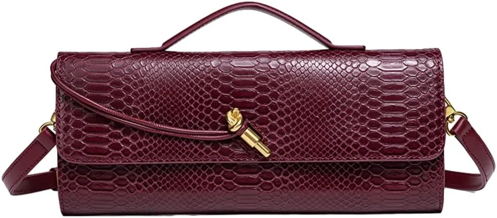 Womens Vegan Leather Clutch Bag Small Vintage Handbag Evening Party Purse Shoulder Crossbody Bag 2025