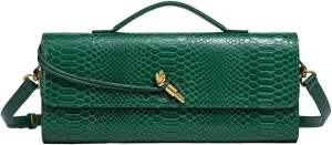 Womens Vegan Leather Clutch Bag Small Vintage Handbag Evening Party Purse Shoulder Crossbody Bag 2025