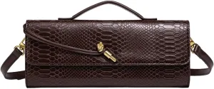 Womens Vegan Leather Clutch Bag Small Vintage Handbag Evening Party Purse Shoulder Crossbody Bag 2025