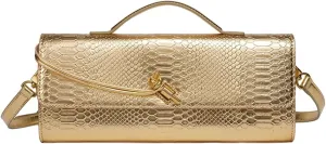 Womens Vegan Leather Clutch Bag Small Vintage Handbag Evening Party Purse Shoulder Crossbody Bag 2025