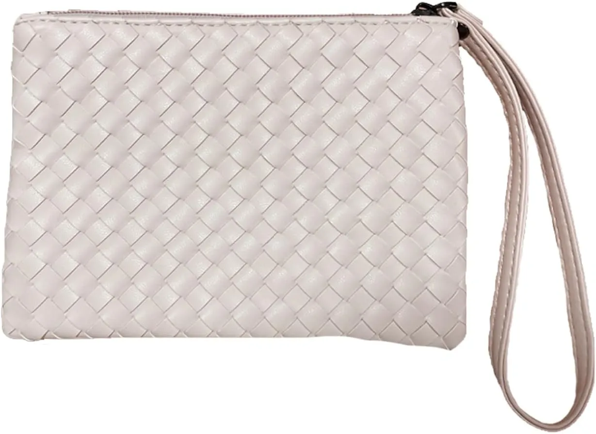 Woven Leather Hobo Bag With Purse - Top-handle Shoulder Bag, Large Capacity Soft Handbag for Women