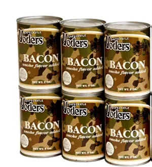 Yoder's Canned Meat Canned Meat for Long Term Food Storage and Emergency Preparedness Kits - Real Bacon - 6 Cans